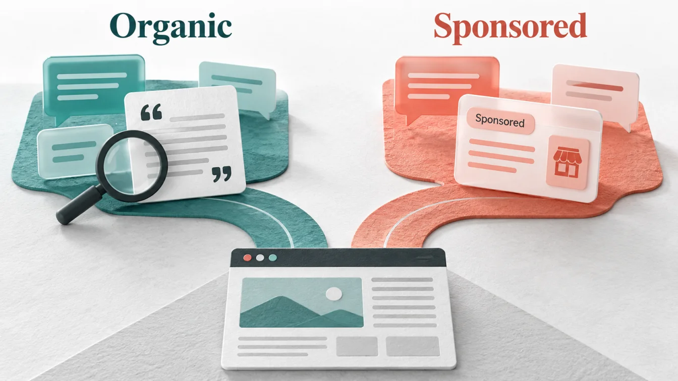 ChatGPT Sponsored Agents vs Organic AI Visibility — GEOCARA guide